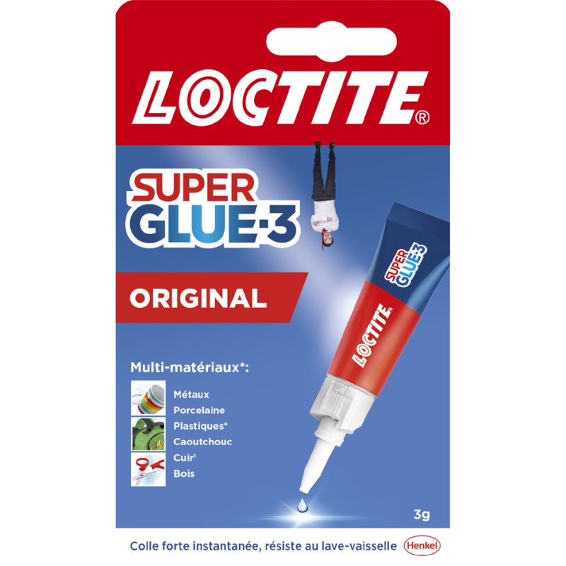 LOCTITE Super Glue 3, transparent, tube 3 grammes